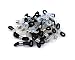 Honbay 40pcs Black and Clear Anti-slip Rubber Ends Retainer Connector Holder for Eyeglass Chain Necklace Chain