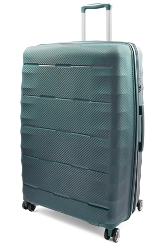 Valise à quatre roues rigide Safari vert foncé L pour grands voyages