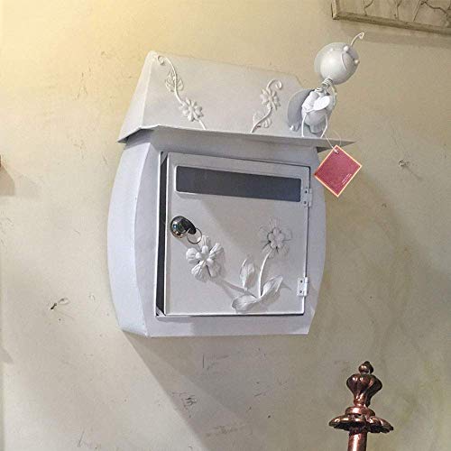 Boîtes aux lettres murales Boîte aux lettres ancienne, boîte aux lettres, boîte aux lettres, boîte aux lettres murale de style anglais, boîte aux lettres verrouillable en acier, fonte d'aluminium