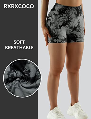 Rxrxcoco Women's Seamless Workout Booty Shorts For Women Scrunch Butt Lifting Shorts 3” High Waisted Booty Yoga Shorts #TOP3