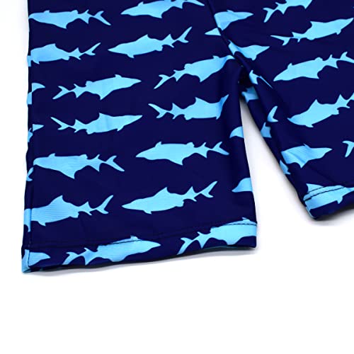 Image of Boys Two Piece Rash Guard Swimsuits Kids Long Sleeve Sunsuit Swimwear Sets