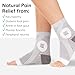 BraceAbility Neuropathy Socks (Pair) - Peripheral Neuritis Compression Diabetic Toeless Foot Sleeves for Nerve Damage Pain in Feet, Ankle Gout, Plantar Fasciitis Relief Brace for Men and Women (L - Gray)
