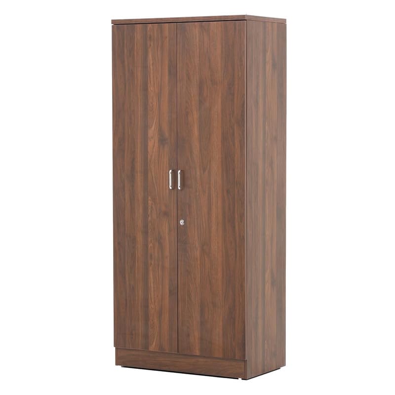 Image of Royaloak Baleno 2 Door Wardrobe, Engineered Wood Almirah with Melamine Finish, Clothes Storage Cabinet with Hanging Rod, Modern Bedroom Cupboard, W 30.70 x D 17.51 x H 70.86 Inches
