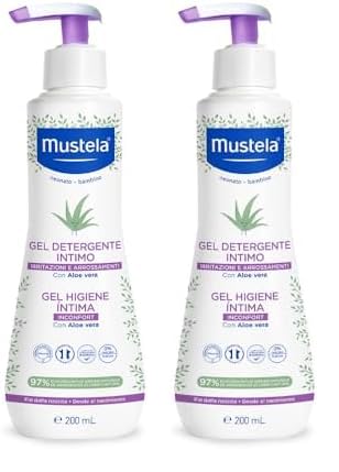 Mustela Gel Igiene Intima, Cambio Pannolino, con Perseose di Avocado BIO, Neonati e Bambini - Deterge delicatamente la zona intima, 97% Ingredienti di Origine Naturale (200ml) (Confezione da 2)