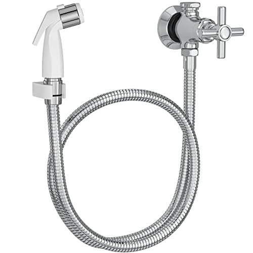 Ducha Higiênica com Registro e Derivação Izy com Branco, Deca 1984.C37.ACT.BR, Cromado
