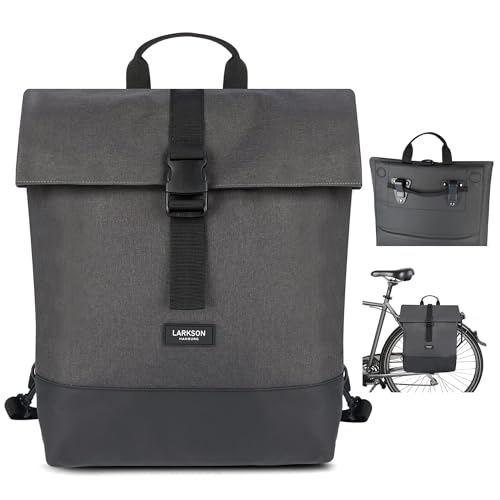 LARKSON Fahrradtaschen für Gepäckträger Damen & Herren Anthrazit - Tammo...