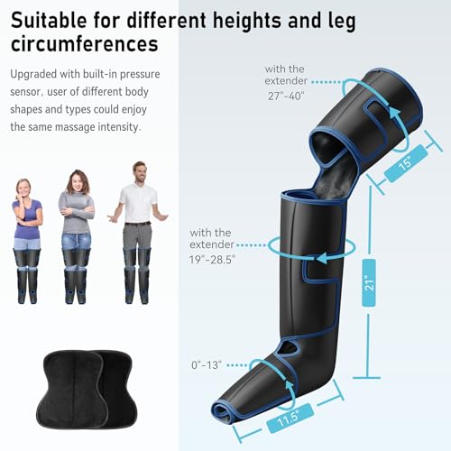 QUINEAR Leg Massager for Circulation and Pain Relief, Full Leg Compression Massager with Heat 2 Extender 3Heat 3Mode 3Intensity Sequential Compression Boots for Cramps Edema Swelling,FSA-HSA Eligible by QUINEAR - Image 2