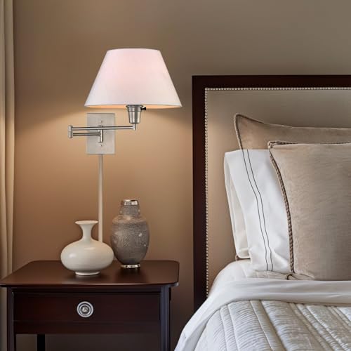 Kira Home RV-W227-489-BN-WT Cambridge 15 Inch Swing Arm Wall Lamp thumb #4