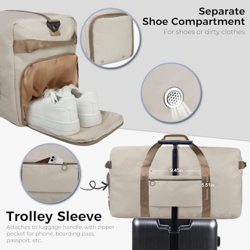 Image of Fmeida 65L Duffle Bag Foldable Travel Duffel Bags for Men Women Travel Bag
