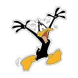 Fan Emblems Daffy Duck Car Decal - Automotive Domed Classic Looney Tunes Character