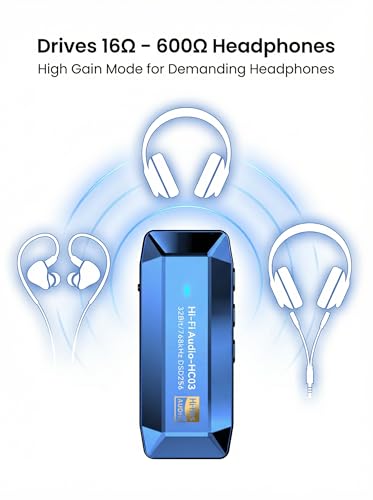 Pisendra Amplificador de auriculares USB C DAC, Dongle portátil con salidas de 3.5 mm y 4.4 mm, adaptador de audio de alta resolución para iPhone 16/15 Pro Max, Android, iPad, portátil, 32 bits/768 - imagen 8