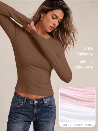 Image of Trendy Queen Womens Long Sleeve T Shirts Fall Fashion Basic Y2K Tops 2026