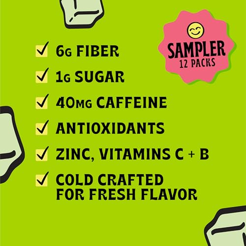Image of Popwell Caffeinated Variety Pack Better-For-You Prebiotic Soda, with 6g Fiber, 1g Sugar, Vitamins and Immunity Support, 12 fl oz, 12 count (Orange Cream, Lemon Lime, Cream Soda)