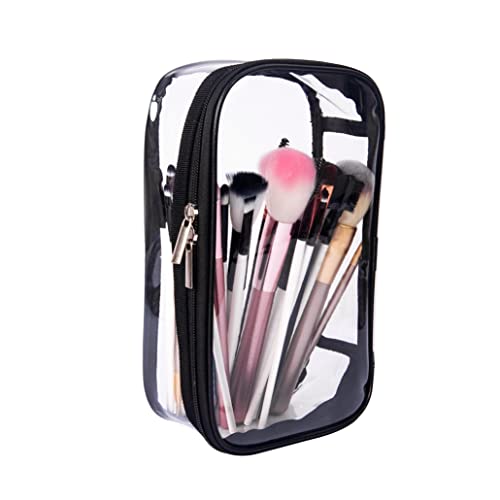 Portable Zippered Transparent Vinyl Travel Cosmetic Bag Clear PVC Makeup Kits Organizer Utility Pouch See Through Plastic TSA Approved Toiletry Carry Pouch4