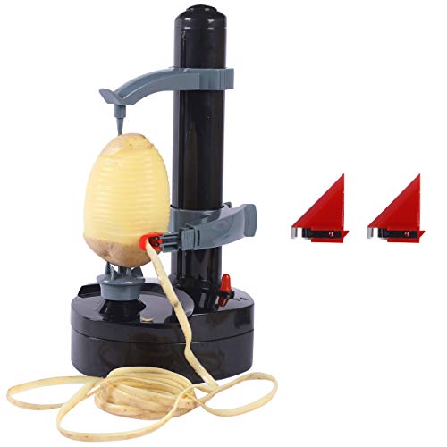 Potato Peeler Electric, Airead Electric Auto Fruit Vegetable Tomatoes,Zucchini,Apples,Pears Peeler, Save Time Peeling Machine, Automatic Peeler, Fast Slicer, Kitchen Tools black
