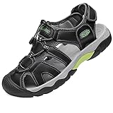  ZYLDK Herren Sandalen Leder Strand Trekkingsandalen Outdoorschuhe Sommer Wanderschuhe Männer Sport-Outdoor Atmungsaktive Sandale Wandersandalen Beach Trekkingschuhe Größe 38-48