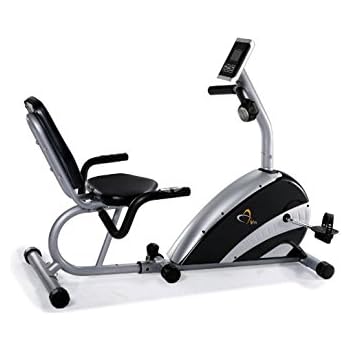 stationary bike with backrest