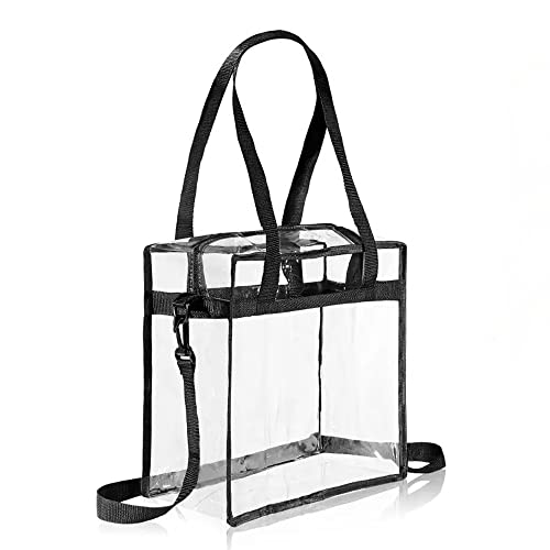 Bolsa Transparente, Bolsas de Aseo Transparente, Bolso de Mano Transparente, Bolso de Maquillaje Neceser PVC, Bolsa de Hombro Transparente, para Viajes Compras Gimnasio Estadio Aprobado Cover