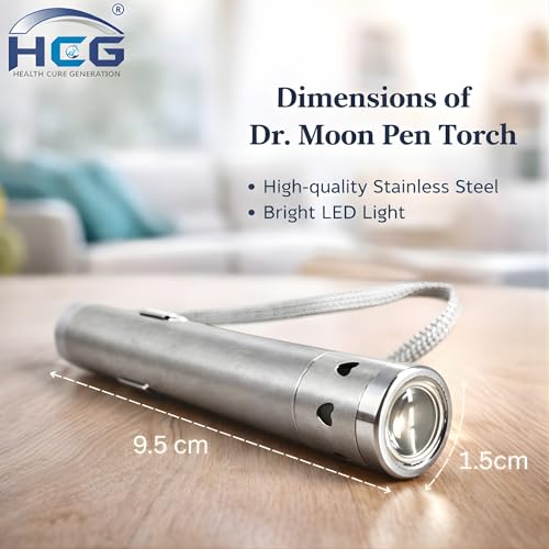 Image of Medical Moon Pen Torch - Bright White LED Light for Doctors, Nurses & Clinics | Slim, Durable, Pocket-Friendly | Eye, Throat & Pupil Exam - Pack of 2