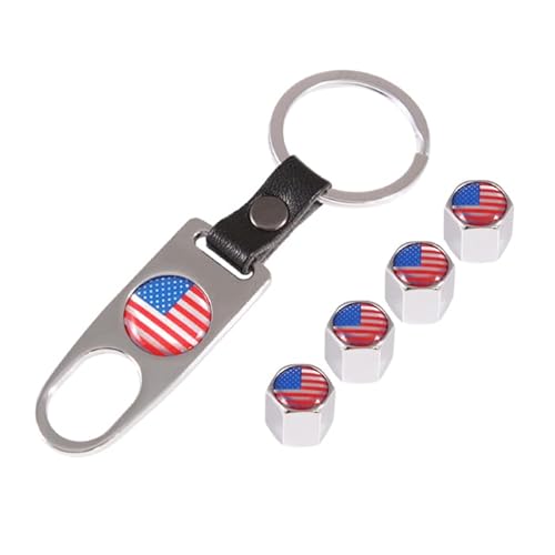 バルブキャップ 星条旗 アメリカ クロームメッキ エアバルブキャップ エアーバルブキャップ アメ車 タイヤ バルブ キャップ アクセサリー カスタム パーツ