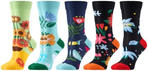 Veximora Lustige Damen Socken Baumwolle, Bunt Socken Herren 5/10 Paar,37-42 | Geschenkidee: Mehrfarbige Motivsocken & Weihnachtssocken – Weich & Atmungsaktiv, Unisex 37-42 & 43-46