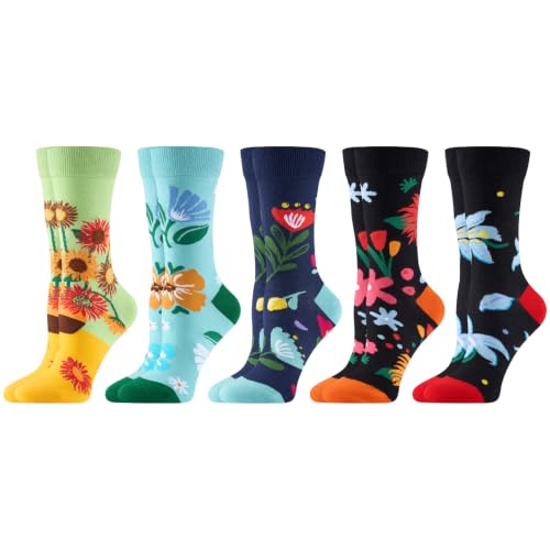 Veximora Lustige Baumwolle Socken Damen & Herren, Weihnachten 5/10 Paar | Geschenkidee: Mehrfarbige Motivsocken & Weihnachtssocken – Weich & Atmungsaktiv, Unisex 37-42 & 43-46 Im Alltag