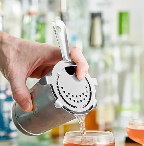 Image of Taluka 8 Pc Stainless Steel Cocktail Shaker Set 750 ML Strainer Muddler Jigger /Peg Measure Ice Tong Mixing Spoon Opener Pourer Bartender Kit Bar Set Housewarming Gift