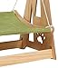 KELFEEAO Cat Hammock, Wooden Hanging Bed with Breathable Cotton and Linen Fabric Summer All Seasons Stable Triangle Structure Indoor Pet Bed (DC-006-2)
