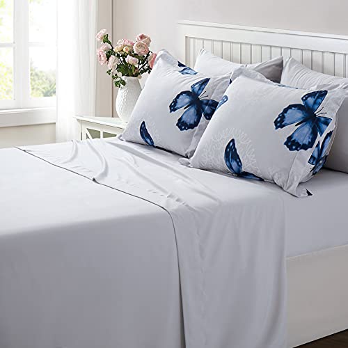 Parure de lit 8 pièces papillon ARTALL pour matelas difficile à assortir