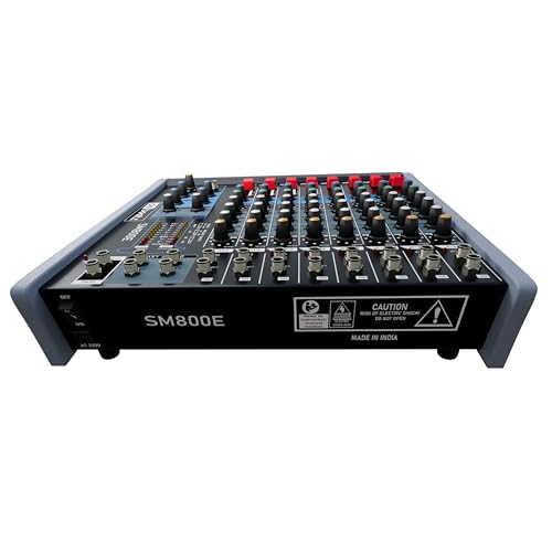 Image of DaBeatz SM800E Professional 8 Channel Audio Mixer, Stereo Echo DJ Sound Mixer for Parties, Stage Effects, Weddings, Karaoke & Studio Recording,Diwali Giving Your Occasion an Impressive Output SM800