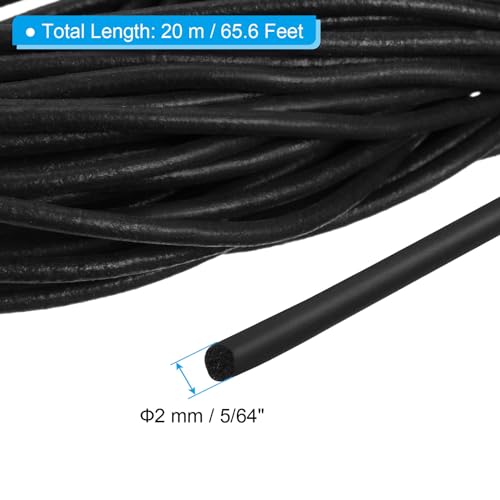 Image of PATIKIL 5 /64 Inch x 65.6 Feet Backer Rod, Foam Rope Caulk Crack Joint Filler Roll Seal Weather Strip for Home Construction, Black