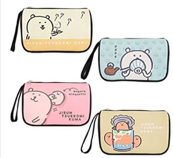 Amazon | 自分ツッコミくま マルチポーチ 全4種セット | バッグ・財布