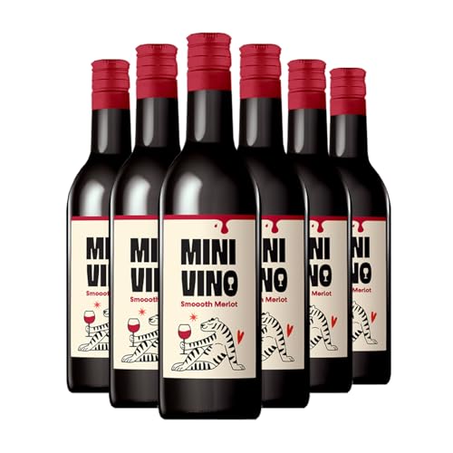 Minivino Merlot | Smooth Red Wine | 11% ABV | 6 x 18.7cl PET Bottle | Chile | Vegan-Friendly
