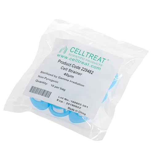 Image of Celltreat 229482 Cell Strainer, 40 μm, Bulk Packed, Sterile, 10 per Bag, Blue (Pack of 50)