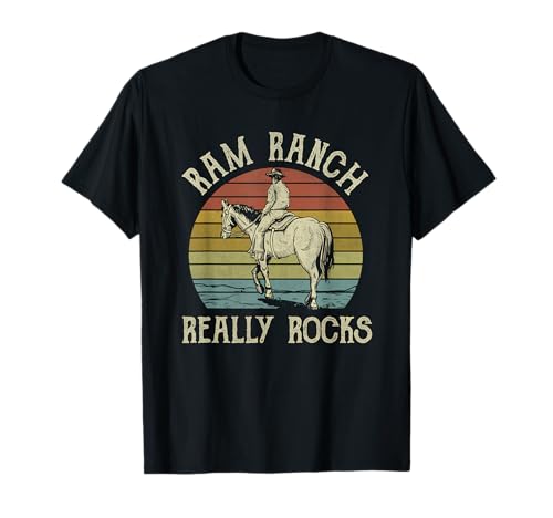 Ram Ranch Really Rocks Cowboy Horseback Western Country T-Shirt