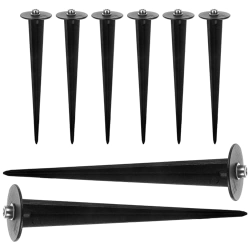 Milisten 8 Piquets De Terre en Aluminium Robustes Et Imperméables pour Éclairage Extérieur Solaire Accessoires Polyvalents pour Lampes De Jardin Chemins Et...