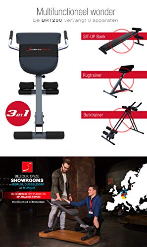 Sportstech Unieke 3-in-1 rugtrainer en buiktrainer met innovatief anti-slip design, multifunctionele BRT200 met ergonomisch kussen en 5 moeilijkheidsgraden, inklapbaar dankzij Quick Release - Image 4