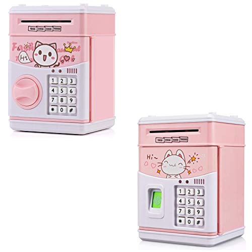 KMiKE Electronic Piggy Bank for Kids Cash Coin Cartoon ATM Money Saver Coin Bank for Kids with Password & Music Great Gift Toy for Kids Children
