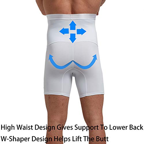 Men's Tummy Control Shapewear Shorts High Waist Slimming Anti-Curling Underwear Body Shaper Seamless Boxer Brief4