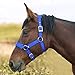 NIUTRIP Horse Halter with Wool Lining, Adjustable Halter for Horses Satin Hardware to Prevent Friction, Breakaway Halters for Horses，Fits Pony, Yearling, Draft Horses (Blue, S)
