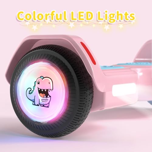 Image of SIMATE 6.5 inch Bluetooth Scooter, LED Lights & APP & Music Speaker, Long Battery Life, Gifts for Kids & Adults & Girls & Boys, for All Ages