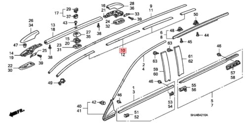 Genuine Honda 74306-SHJ-A21 Roof Molding