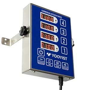 Commercial Kitchen Timer 4 Channel Digital Loud Alarm Cook Timer