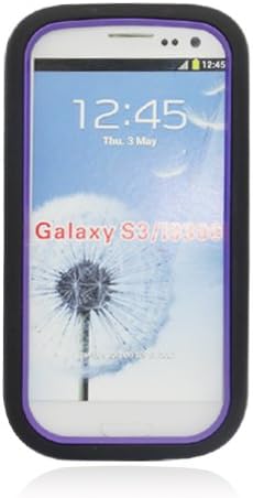 Eagle Cell PASAMI9300SPSTPLBK Advanced Rugged Armor Hybrid Combo Case with Kickstand for Samsung Galaxy S3 i9300, i747 - Retail Packaging - Purple/Black