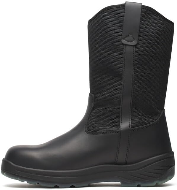 Thorogood Thoro-Flex Black Slip-On Waterproof Work Boots for Men and Women - Made from Full-Grain Leather with Composite Toe and Slip-, Oil-, and Puncture-Resistant Outsole