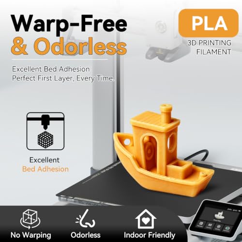 Image of Kingroon PLA 3D Printer Filament, Dimensional Accuracy + /- 0.02 mm, 1 kg Spool(2.2lbs), 1.75 mm，Orange