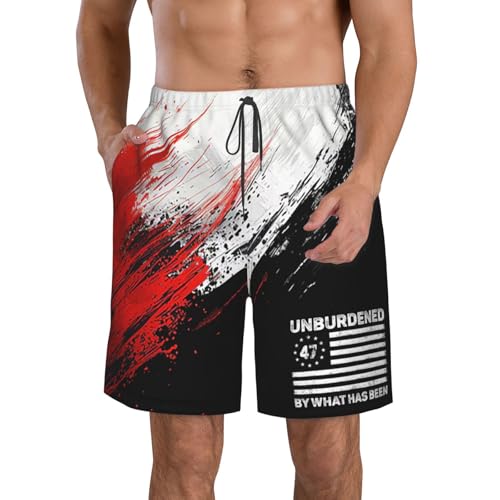 Board Shorts,Unburdened by What Has Been Mens Swim Trunks,Quick Dry Swim Shorts Beach Short Swimwear with Pockets