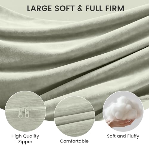 Image of Jcickt Pregnancy Pillow for Sleeping,59 inch Maternity Pillow with Removable Washable Cover,J-Shaped Cooling Full Body Pregnant Pillow -Support for Backs,Legs, Belly, HIPS, Improve Sleep -Pea Green
