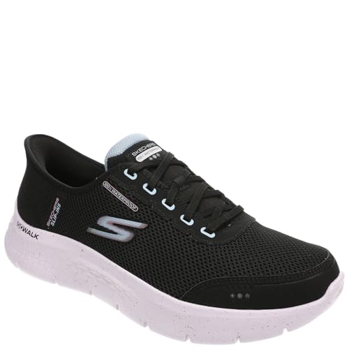 Skechers Skechers Women's Go Walk Flex Clear Creek Waterproof Hands Free Slip-Ins Sneaker, Black/Mauve, 7.5