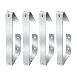 SAQXK 4Pcs RV Curtain Clips Stainless Steel, RV Camper Metal Side Curtain Holders 2 × 4 Curtain Hold Back Bracket Durable RV Accessories Hardware